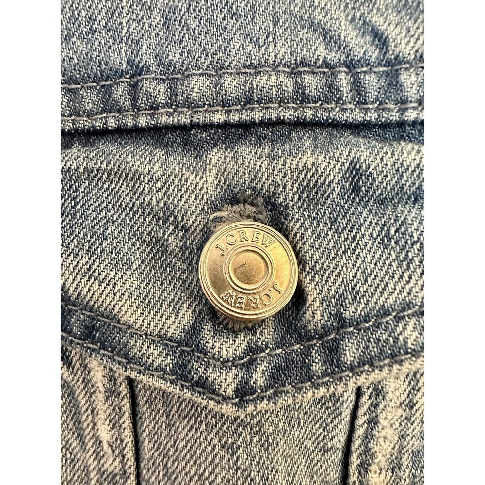J. Crew Denim Vest XS 90s Y2K Grunge Summer Festival - Picture 4 of 13
